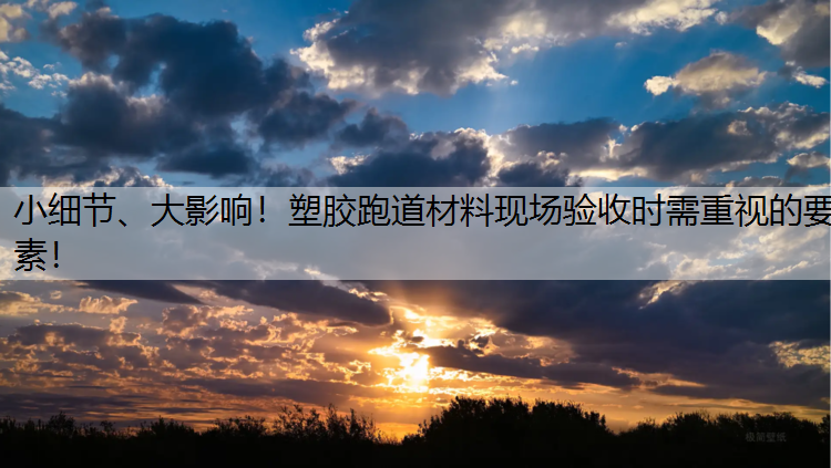 小细节、大影响！塑胶跑道材料现场验收时需重视的要素！